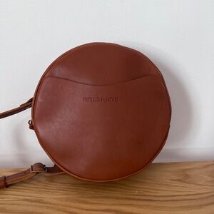 Portland Leather Large Circle Bag in Honey